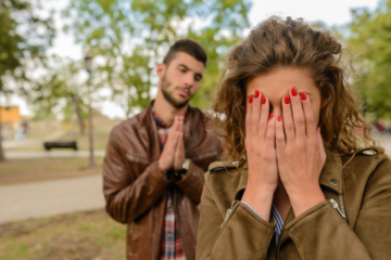man and woman at the park