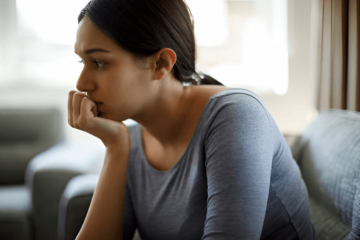 a worried woman