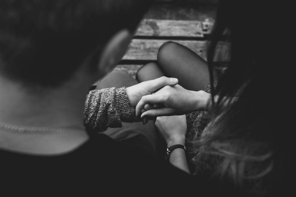 couple holding their hands
