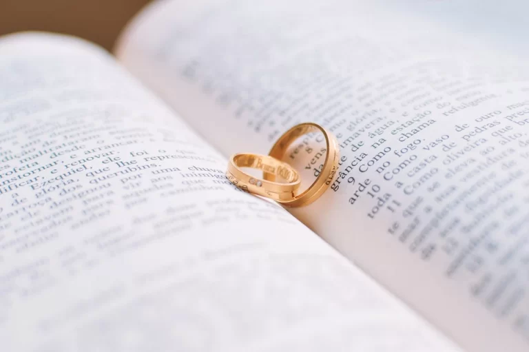 marriage rings on holy bible